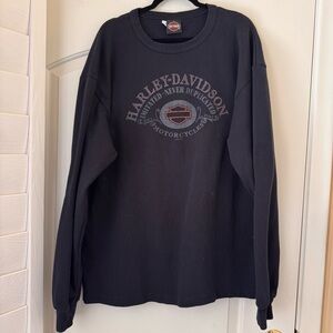 Harley Davidson Chandler AZ Long Sleeve Black Mens Thick Cotton Shirt Size XXL